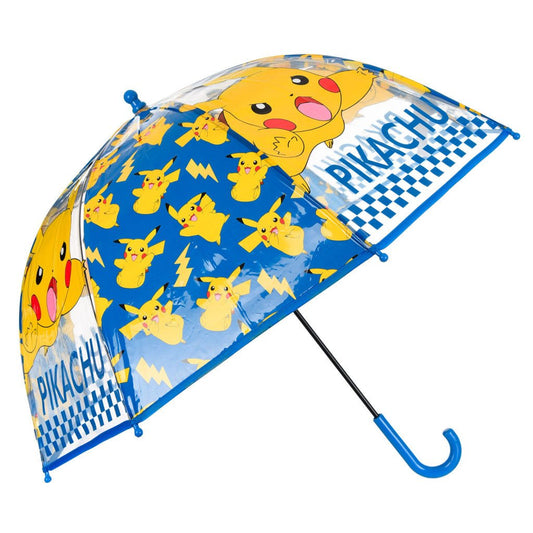 Pokémon Electric Transparenter Kinderregenschirm für Kinder – 72 cm