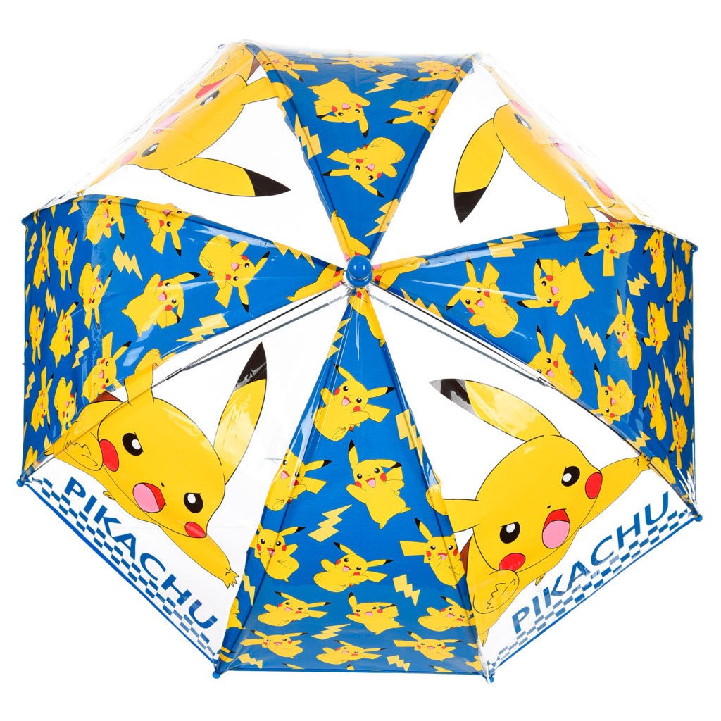 Pokémon Electric Transparenter Kinderregenschirm für Kinder – 72 cm