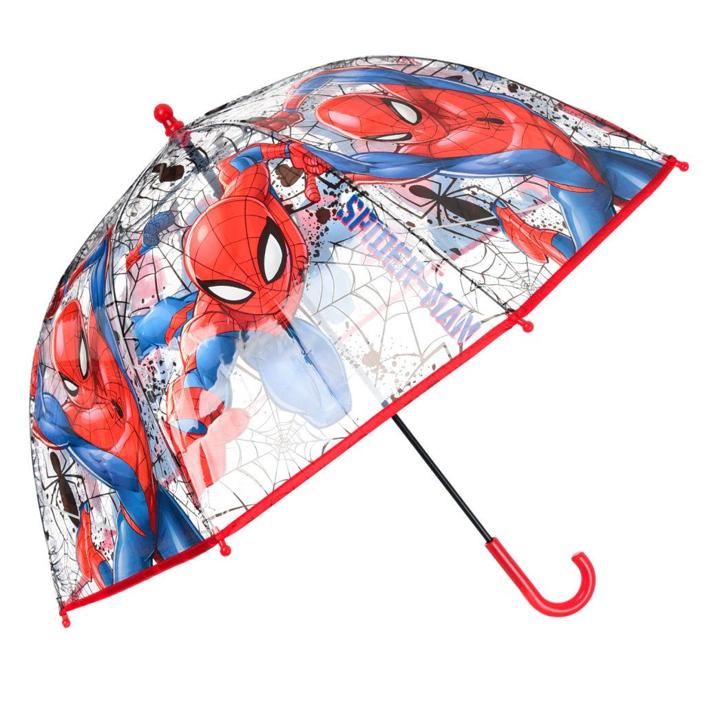 Spiderman Web Power ⌀72 cm Transparenter Kinderregenschirm für Kinder – 72 cm
