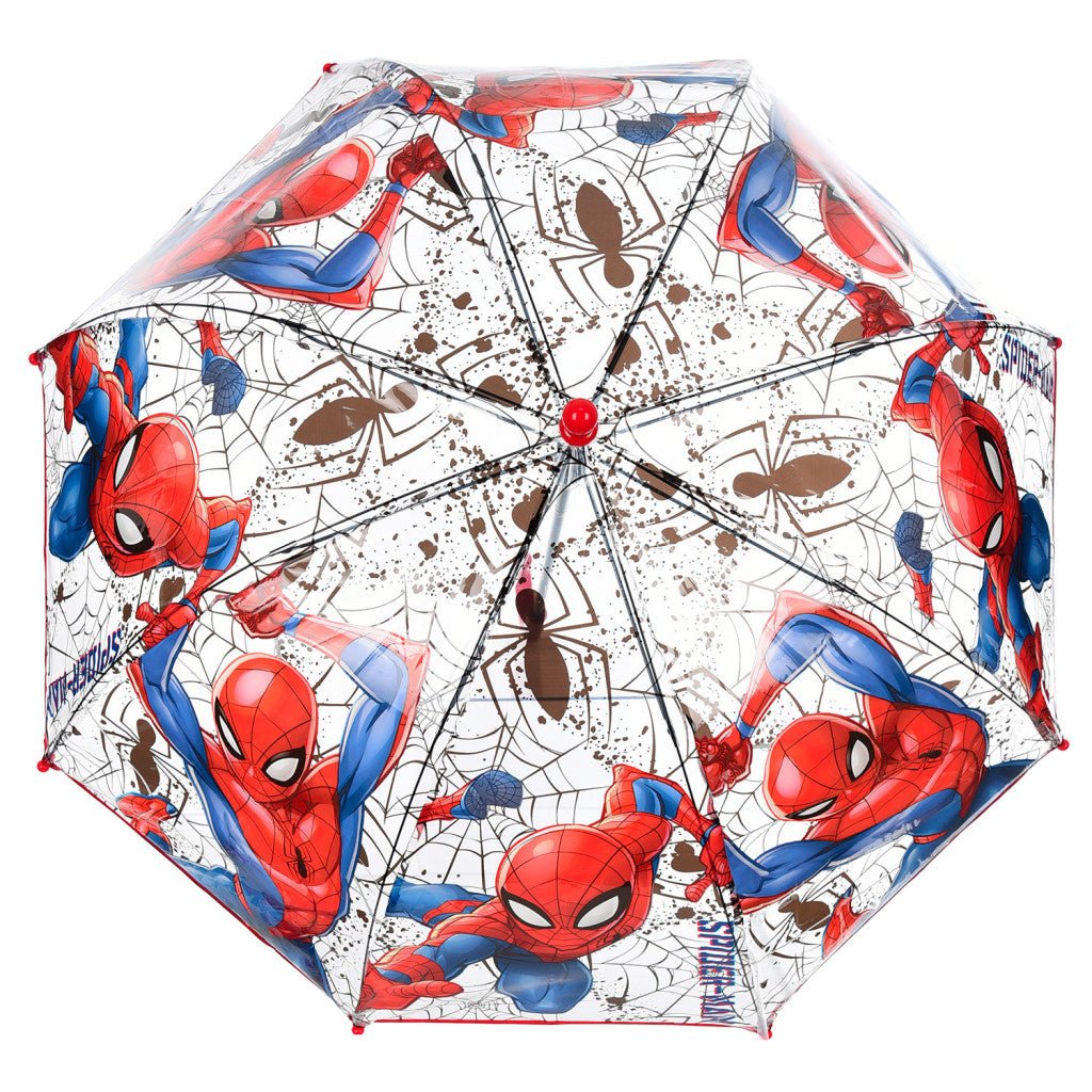 Spiderman Web Power ⌀72 cm Transparenter Kinderregenschirm für Kinder – 72 cm