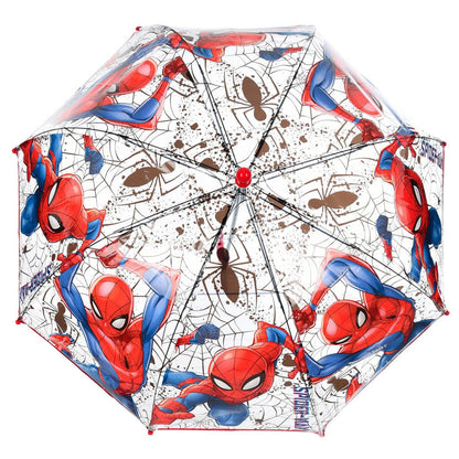 Spiderman Web Power ⌀72 cm Transparenter Kinderregenschirm für Kinder – 72 cm