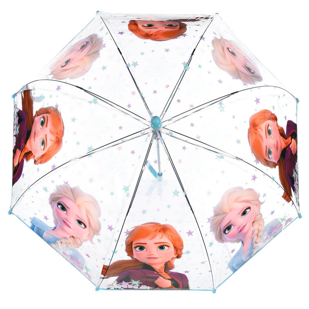Disney Eiskönigin Stars Transparenter Kinderregenschirm für Kinder – 72 cm