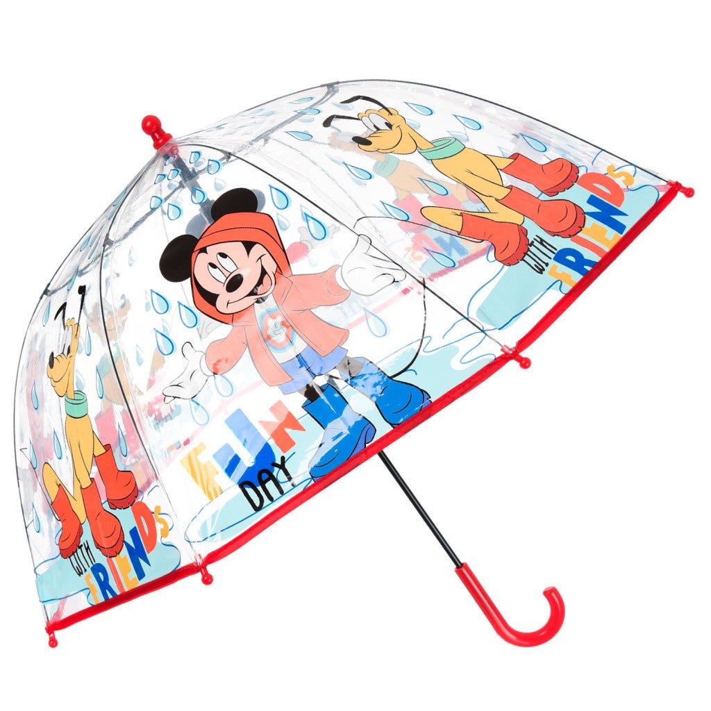 Disney Mickey Fun Day Transparenter Kinderregenschirm für Kinder – 72 cm
