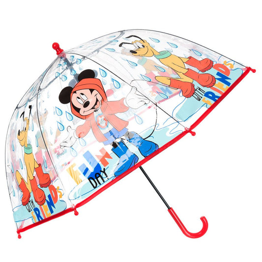 Disney Mickey Fun Day Transparenter Kinderregenschirm für Kinder – 72 cm