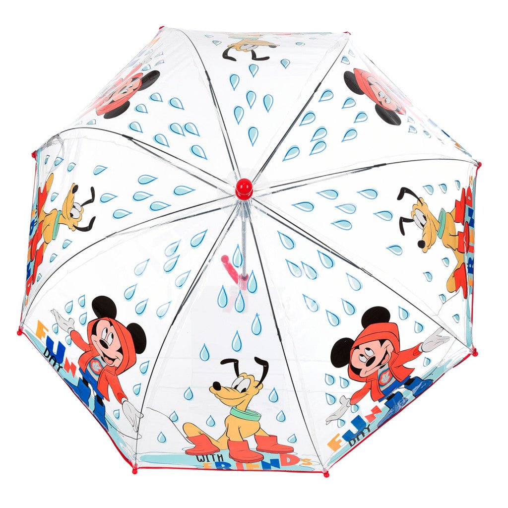 Disney Mickey Fun Day Transparenter Kinderregenschirm für Kinder – 72 cm