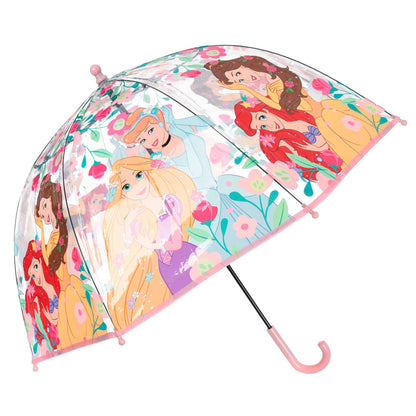 Disney Prinzessin Fairytale Transparenter Kinderregenschirm für Kinder – 72 cm