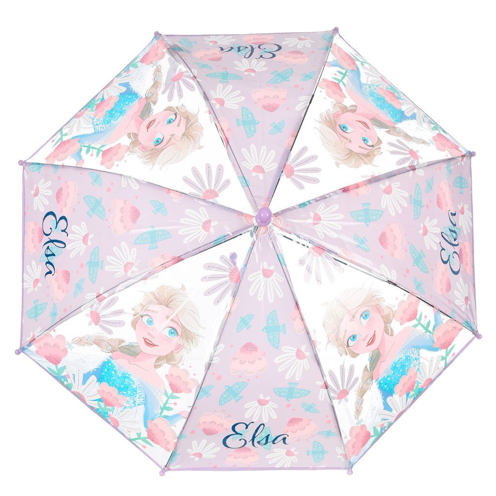 Disney Eiskönigin Birds Transparenter Kinderregenschirm für Kinder – 72 cm