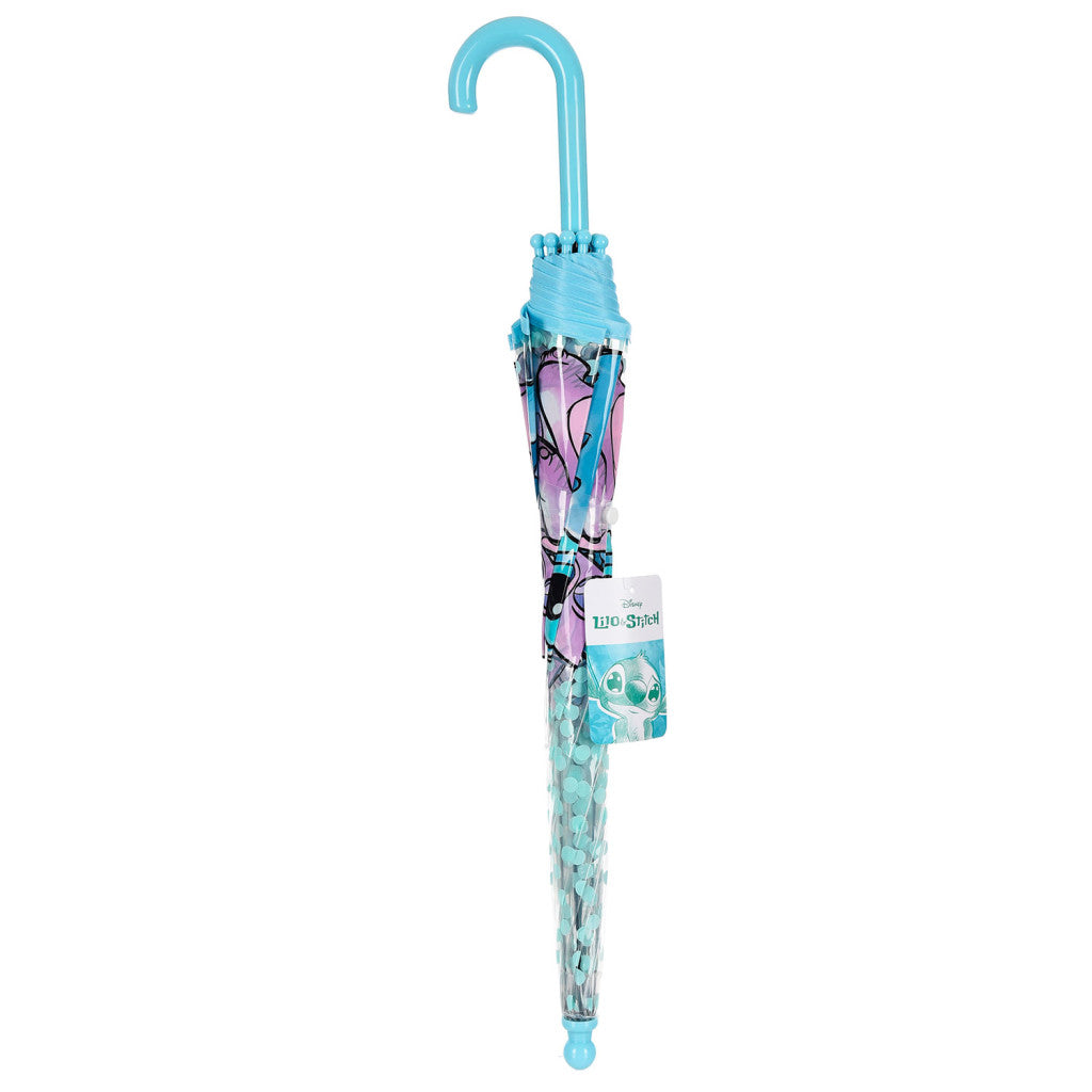 Disney Lilo und Stitch Angel Transparenter Kinderregenschirm für Kinder – 72 cm