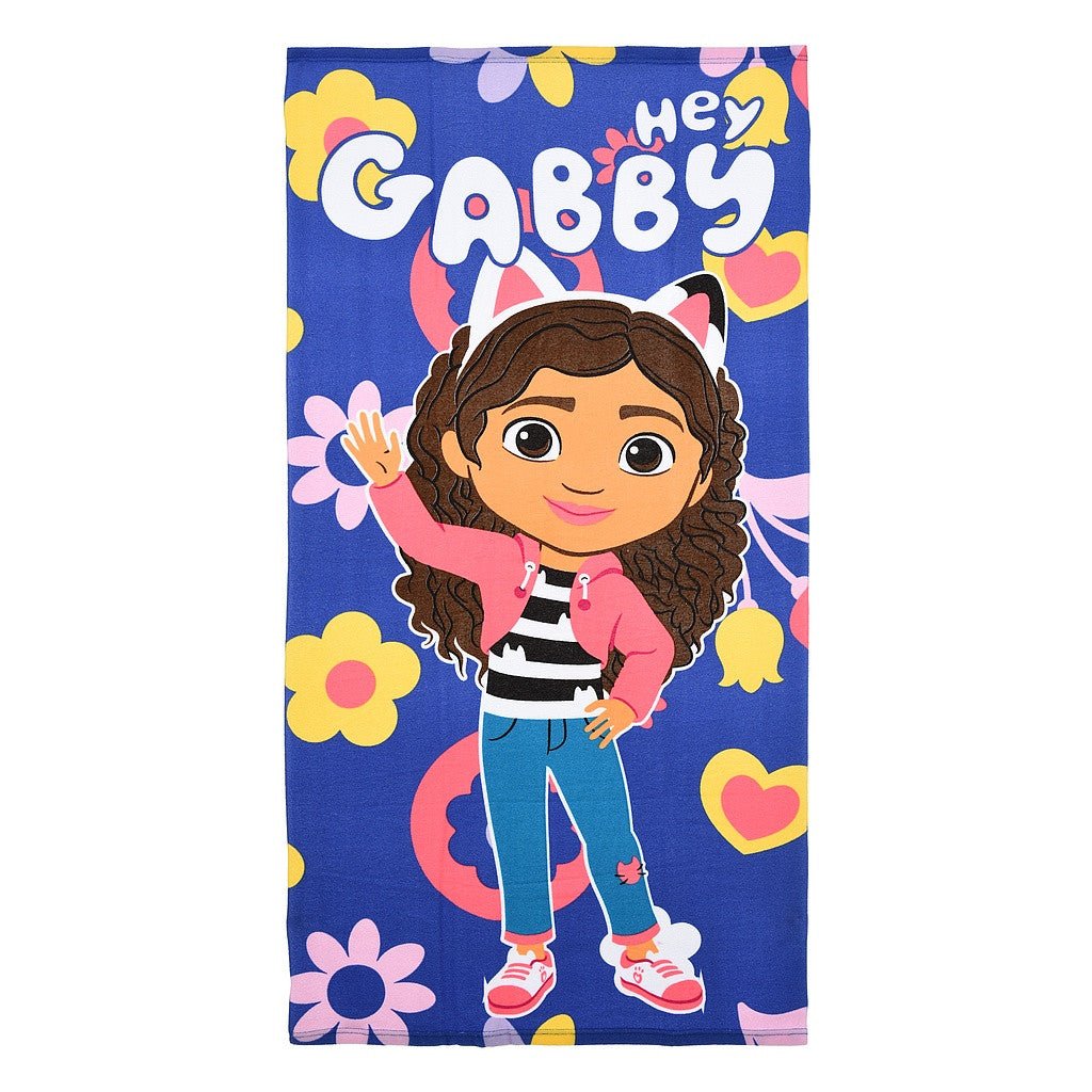 Gabby's Dollhouse Badehandtuch, ( ) Badetuch für Kinder aus Polyester – 70 × 140 cm