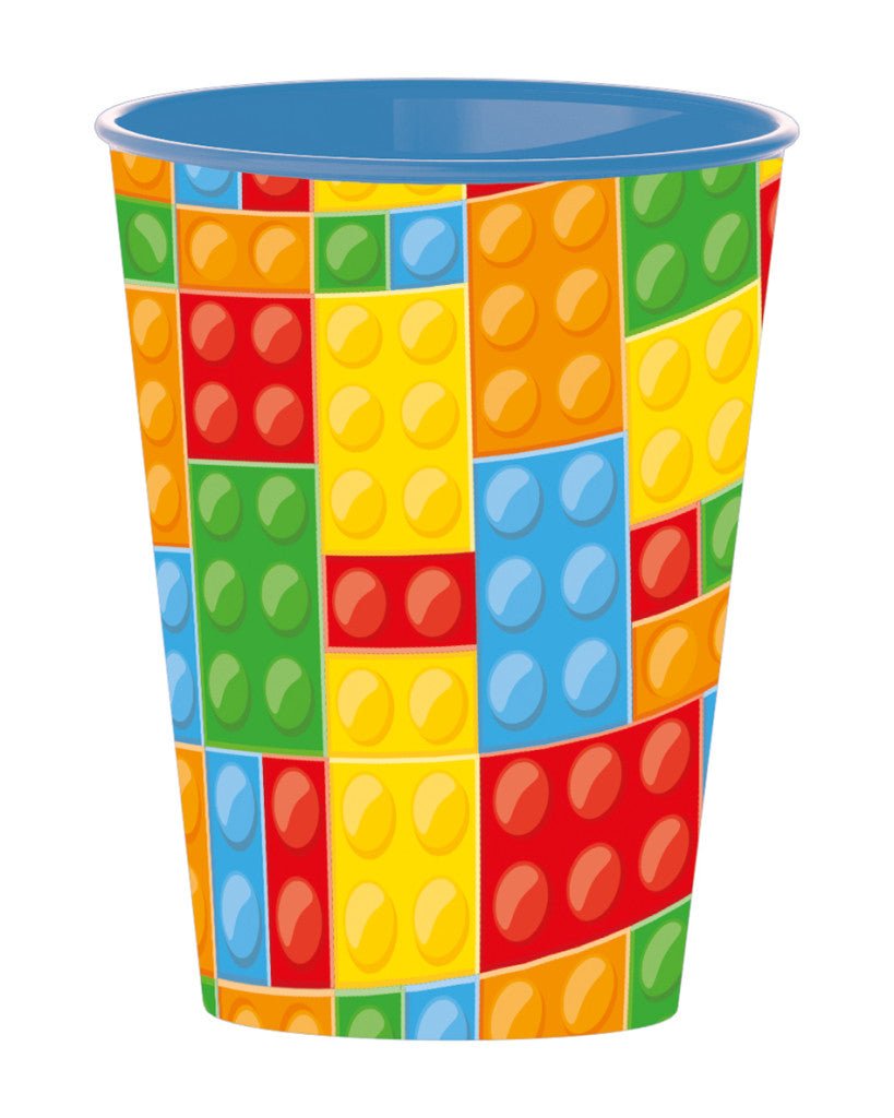 Farbe Bricks Kunststoffbecher mit Lego-Muster Kunststoffbecher für Kinder – 260 ml, BPA-frei
