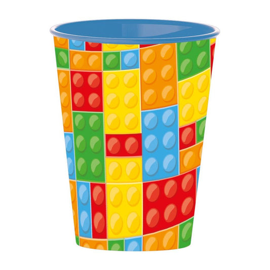 Farbe Bricks Kunststoffbecher mit Lego-Muster Kunststoffbecher für Kinder – 260 ml, BPA-frei