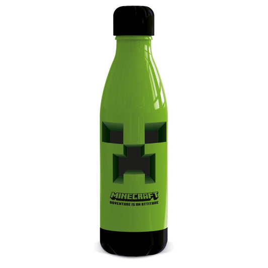 Gourde en plastique Minecraft Attitude avec bouchon à vis pour enfant – 660 ml, sans BPA