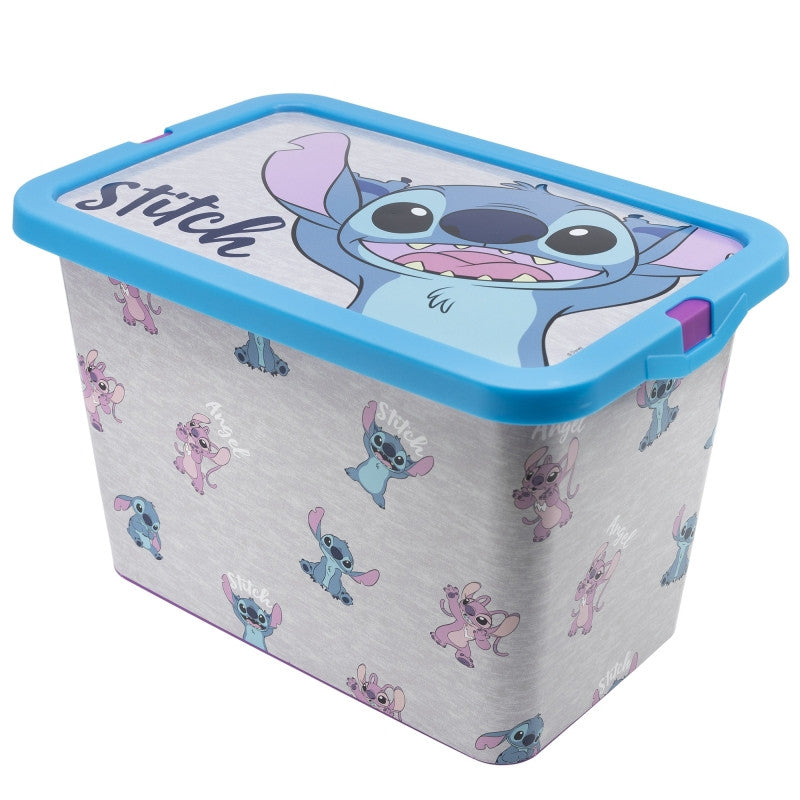 Disney Lilo and Stitch Angel Plastic 7 L Storage Box for Kids – 19 × 19.5 × 29.5 cm