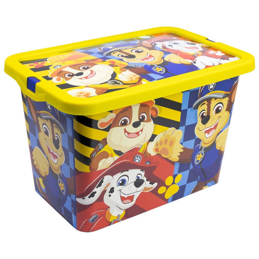 Paw Patrol Rescue Pups Boîte de rangement en plastique pour enfants de 7 L – 19 × 19,5 × 29,5 cm