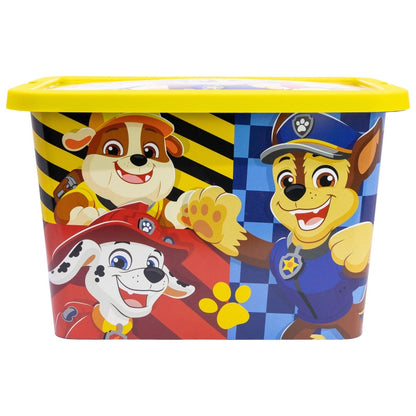 Paw Patrol Rescue Pups Boîte de rangement en plastique pour enfants de 7 L – 19 × 19,5 × 29,5 cm