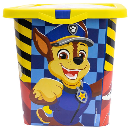 Paw Patrol Rescue Pups Boîte de rangement en plastique pour enfants de 7 L – 19 × 19,5 × 29,5 cm