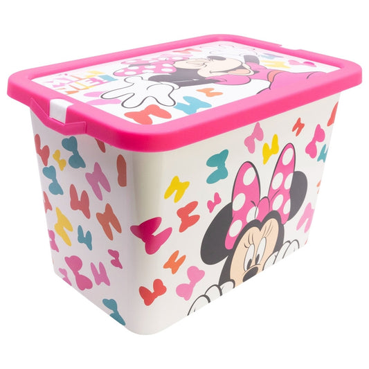 Disney Minnie Edgy Bows Plastic Children's Storage Box – 7 L – 19 × 19.5 × 29.5 cm