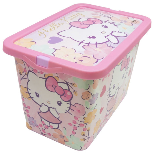 Hello Kitty Pastel Plastic 7 L Storage Box for Kids – 19 × 19.5 × 29.5 cm