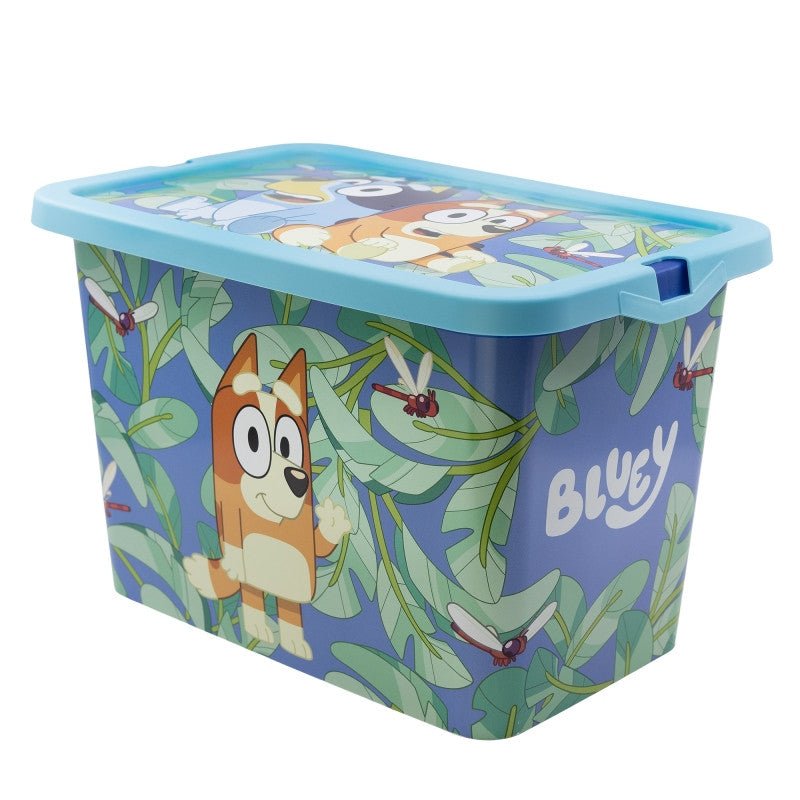 Bluey Leaves Kunststoff 7 L Aufbewahrungsbox für Kinder – 19 × 19,5 × 29,5 cm