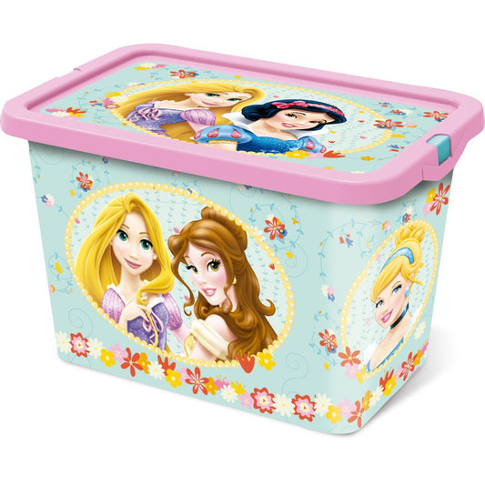 Disney Princess Tea Party Plastic 7L Storage Box for Kids – 19 x 19.5 x 29.5 cm