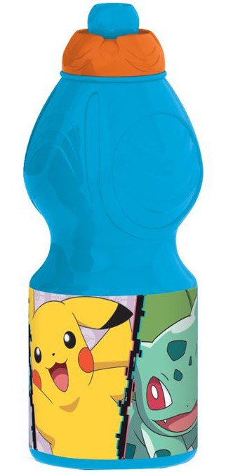 Pokémon Sport-Trinkflasche aus Kunststoff mit Sportverschluss für Kinder – 400 ml, BPA-frei