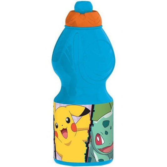 Pokémon Sport-Trinkflasche aus Kunststoff mit Sportverschluss für Kinder – 400 ml, BPA-frei