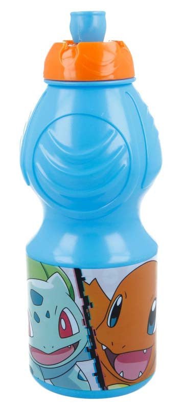 Pokémon Sport-Trinkflasche aus Kunststoff mit Sportverschluss für Kinder – 400 ml, BPA-frei