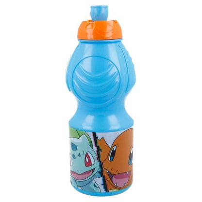 Pokémon Sport-Trinkflasche aus Kunststoff mit Sportverschluss für Kinder – 400 ml, BPA-frei