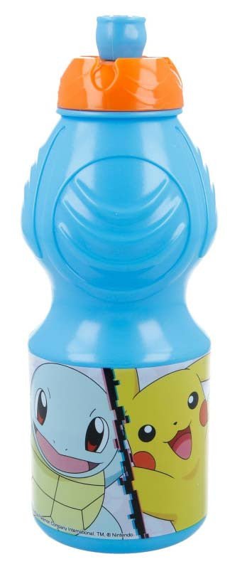 Pokémon Sport-Trinkflasche aus Kunststoff mit Sportverschluss für Kinder – 400 ml, BPA-frei