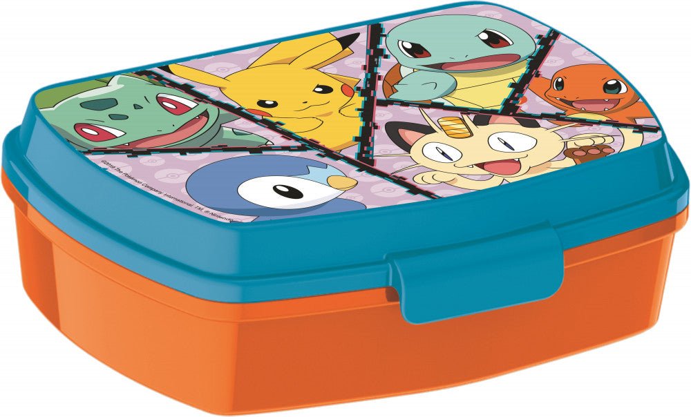 Pokémon Battle -Sandwich-Box Brotdose mit einem Fach für Kinder – 17 × 14 × 6,5 cm, BPA-frei