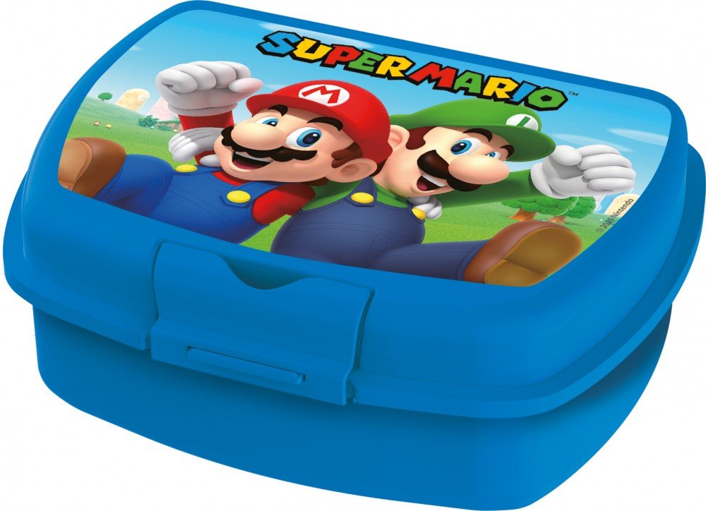 Super Mario Urban Brotdose mit einem Fach für Kinder – 18 × 14 × 7 cm, BPA-frei