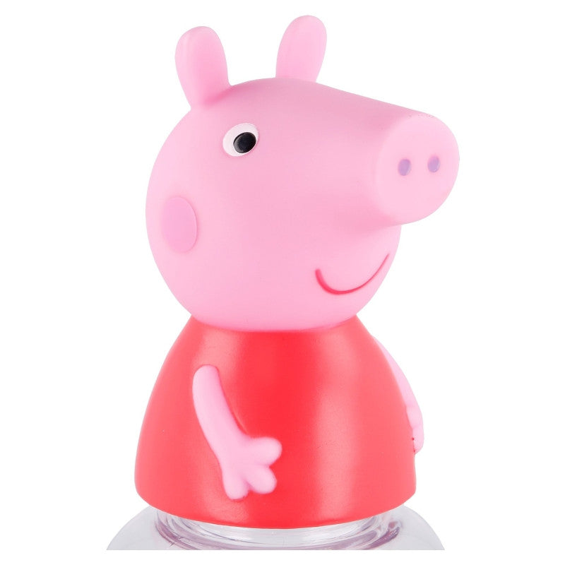 Peppa Wutz 3D Figurine Kunststoff-3D-Trinkflasche mit Trinkverschluss für Kinder – 560 ml, BPA-frei