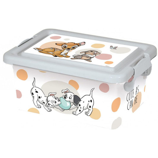 Disney Classics Dots Boîte de rangement en plastique pour enfants de 3,7 l – 12 × 19 × 26,5 cm