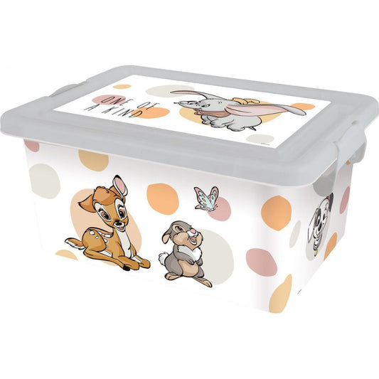 Disney Classics Dots Boîte de Rangement Enfant en Plastique 7 L – 18,5 × 19,2 × 28,7 cm