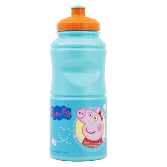 Peppa Wutz Kindness Hold Sport-Trinkflasche aus Kunststoff mit Sportverschluss für Kinder – 380 ml, BPA-frei