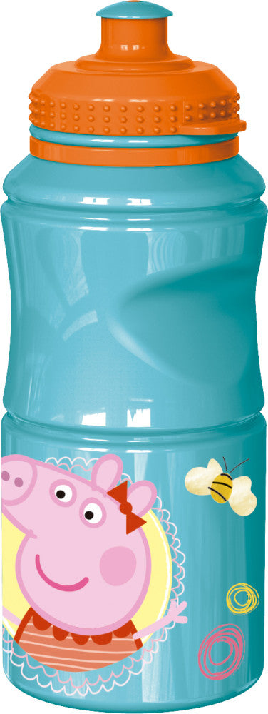 Peppa Pig Kindness Hold Plastic Sports Water Bottle with Sport Cap for Kids - 380ml, BPA-Free