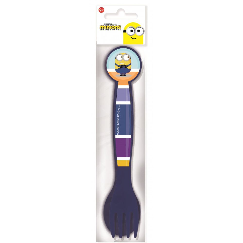 Minions Gestreiftes Kunststoff-Besteckset - 2-teilig