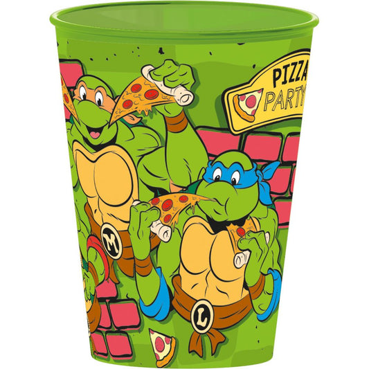 Teenage Mutant Ninja Turtles Pizza Kunststoffbecher für Kinder – 260 ml, BPA-frei