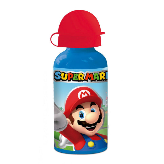 Super Mario Aluminium-Trinkflasche mit Trinkverschluss für Kinder – 400 ml