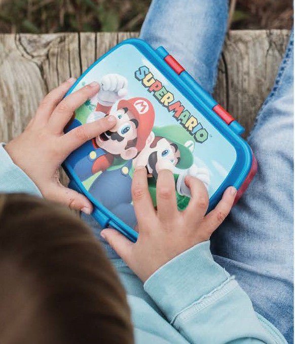Super Mario Luigi Brotdose mit einem Fach für Kinder – 17 × 14 × 6,5 cm, BPA-frei
