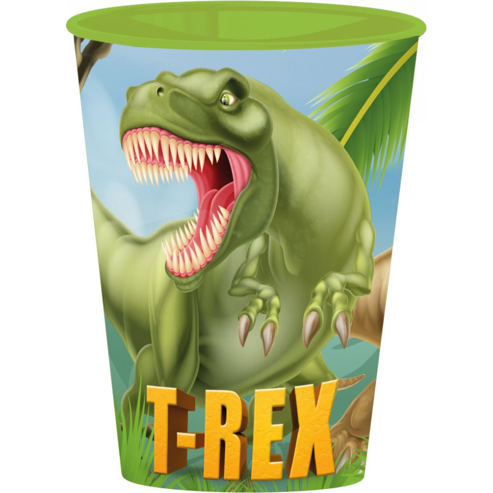 Dinosaurier T-Rex Kunststoffbecher für Kinder – 260 ml, BPA-frei