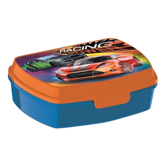 Racing Power funny Brotdose mit einem Fach für Kinder – 17 × 14 × 6,5 cm, BPA-frei