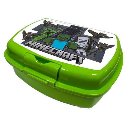 Minecraft Urban Brotdose mit einem Fach für Kinder – 18 × 14 × 7 cm, BPA-frei