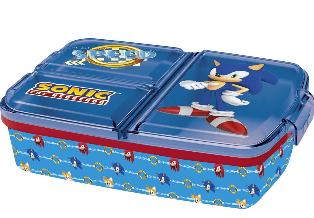 Sonic the Hedgehog Speed Mehrfach unterteilte Brotdose für Kinder – 18 × 14 × 6 cm, BPA-frei