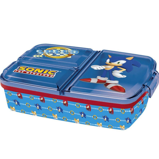 Sonic the Hedgehog Speed Mehrfach unterteilte Brotdose für Kinder – 18 × 14 × 6 cm, BPA-frei