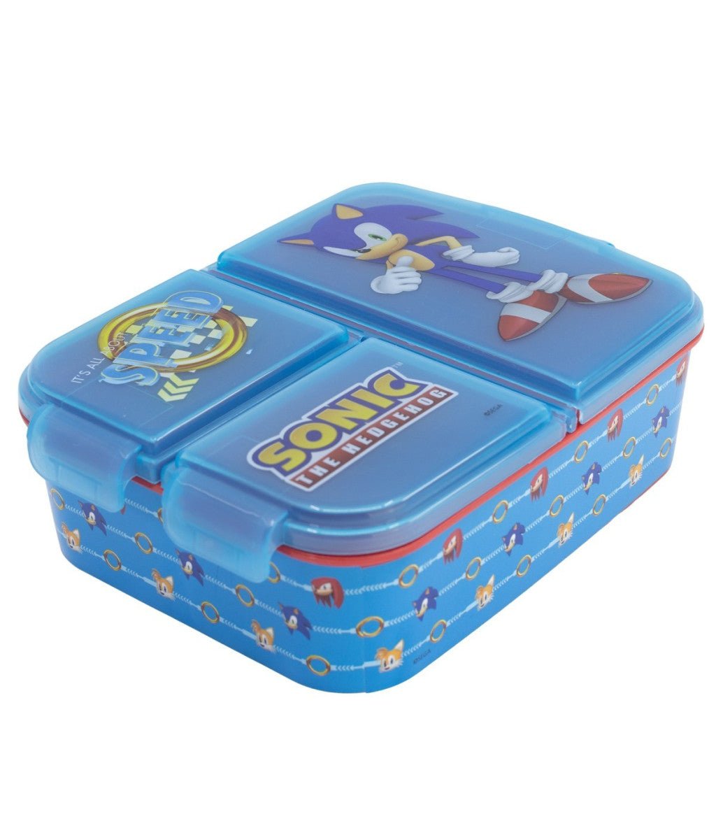 Sonic the Hedgehog Speed Mehrfach unterteilte Brotdose für Kinder – 18 × 14 × 6 cm, BPA-frei