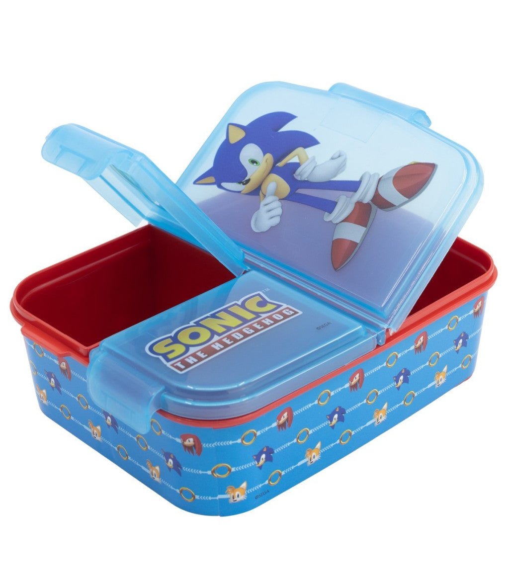 Sonic the Hedgehog Speed Mehrfach unterteilte Brotdose für Kinder – 18 × 14 × 6 cm, BPA-frei
