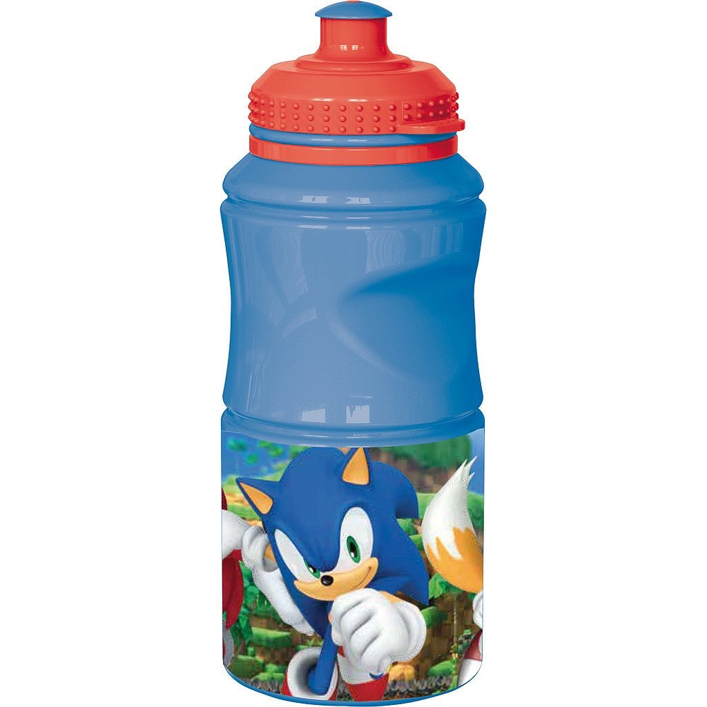 Sonic the Hedgehog Hold Sport-Trinkflasche aus Kunststoff mit Sportverschluss für Kinder – 380 ml, BPA-frei
