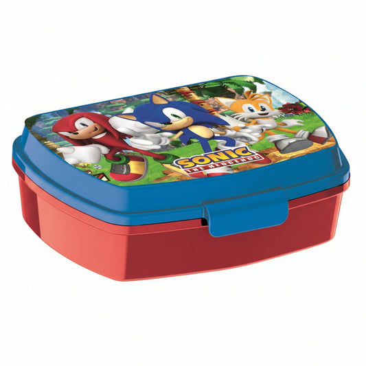 Sonic the Hedgehog Adventure funny Butterbrotdose Brotdose mit einem Fach für Kinder – 17 × 14 × 6,5 cm, BPA-frei