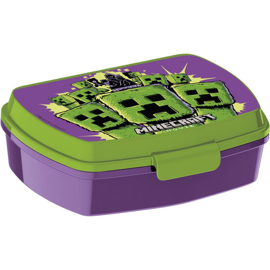 Minecraft La boîte à goûter avec un compartiment pour enfants – 17 × 14 × 6,5 cm, sans BPA